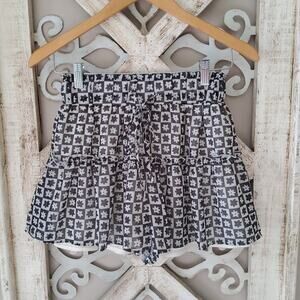 Kendall & Kylie Women's Elastic Drawstring Ruffle Skort Built in Shorts Floral